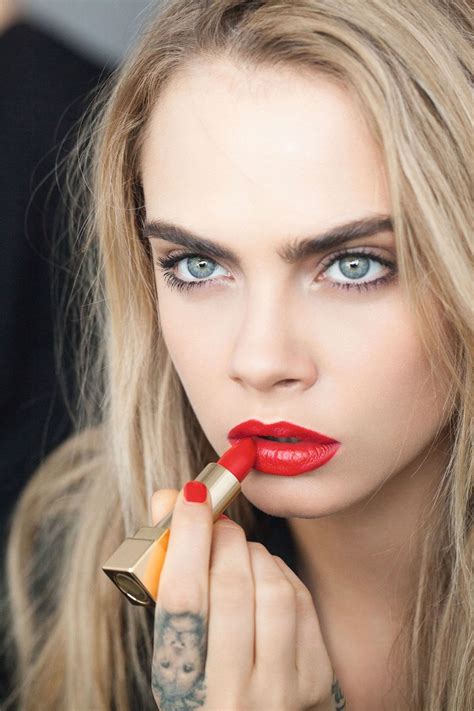 Cara Delevingne launches YSL Lipstick 